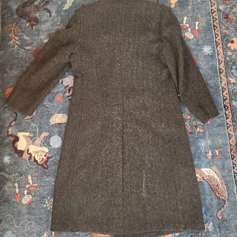 London Fog Men's Double-Breasted Wool Overcoat - Dark Gray - MiUSA - Picture 2 of 11